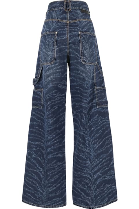 Stella McCartney Pants & Shorts for Women Stella McCartney Tiger Printed High-waist Cargo Jeans