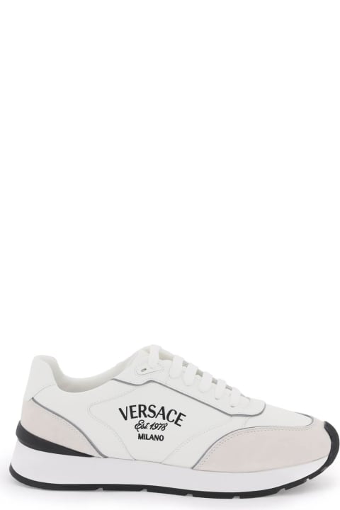 Versace for Men Versace White Leather Sneakers