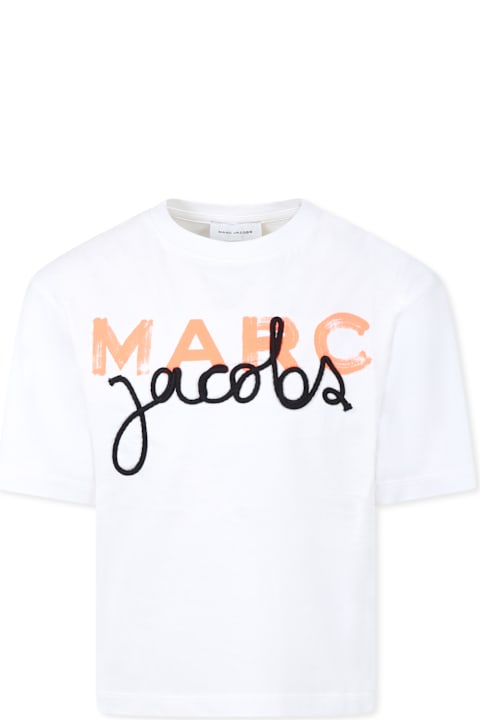 Little Marc Jacobs T-Shirts & Polo Shirts for Boys Little Marc Jacobs White T-shirt For Kids With Logo