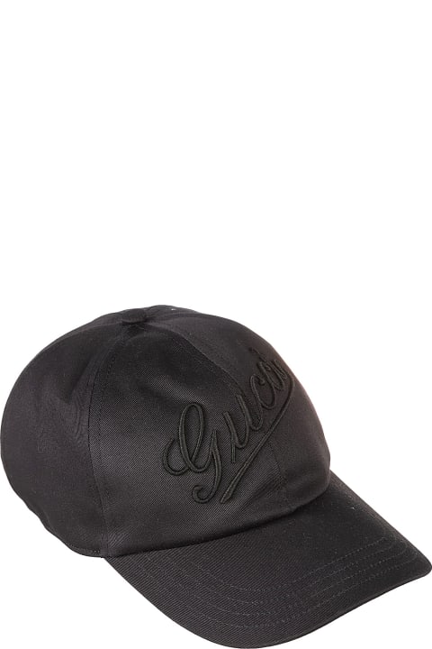 Gucci Hats for Men Gucci Logo Embroidered Baseball Cap