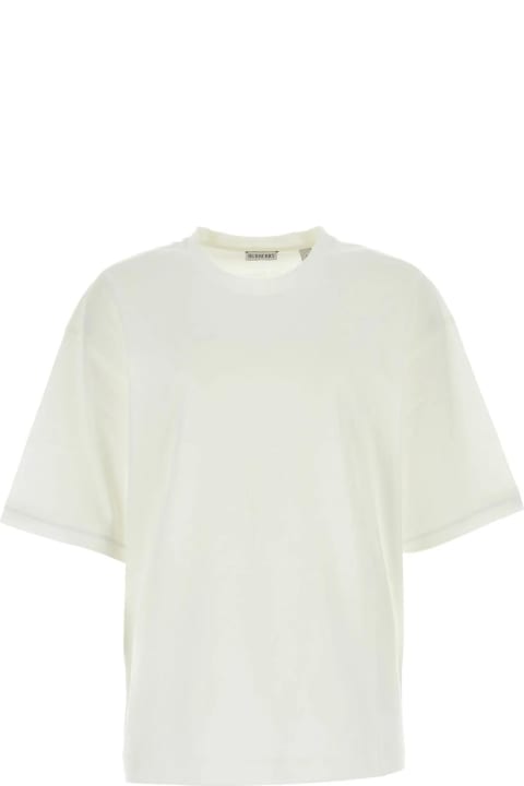 Topwear for Women Burberry White Cotton Oversize T-shirt