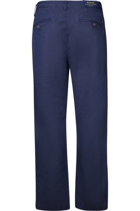 Polo Ralph Lauren Pants for Men Polo Ralph Lauren Polo Ralph Lauren Blue Linen Straight Trousers