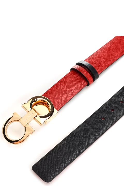 Ferragamo أحزمة لـ السيدات Ferragamo Gancini Reversible Belt