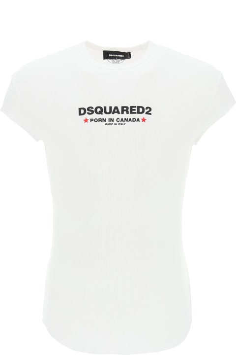 Dsquared2 for Men Dsquared2 Choke Fit Ribbed T-shirt