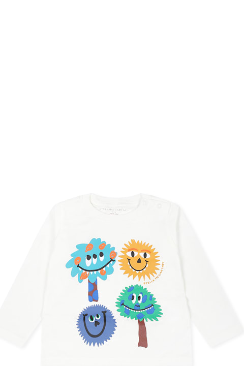 Homeware Stella McCartney Kids White T-shirt For Baby Boy With Monsters