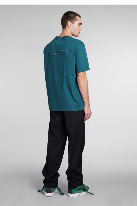 Topwear for Men Lanvin T-shirt In Green Cotton