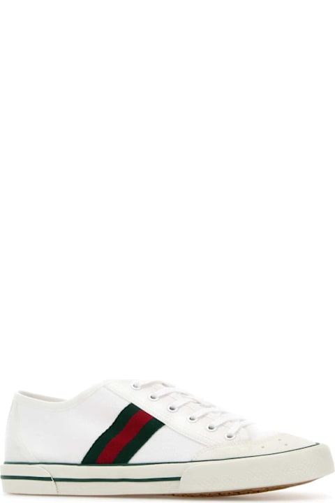 Homeware Gucci White Fabric Gucci Tennis 1977 Sneakers