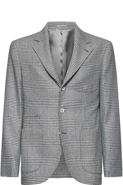 Coats & Jackets for Men Brunello Cucinelli Check Single-breasted Blazer