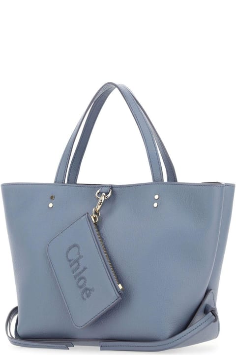 Fashion for Women Chloé Powder Blue Leather Small Chloè Sense Handbag