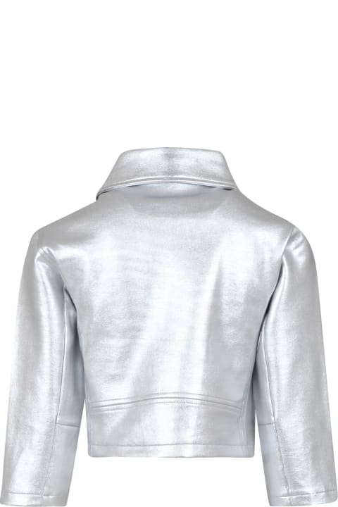 Calvin Klein Coats & Jackets for Girls Calvin Klein Silver Jacket For Girl With Logo