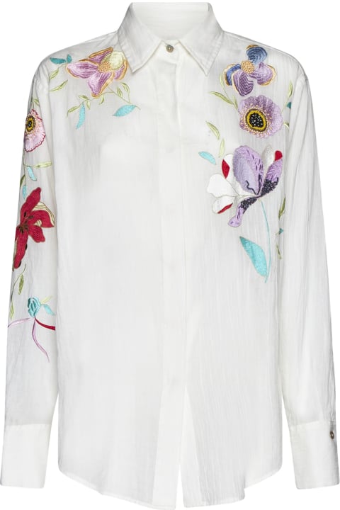 Fashion for Women Forte_Forte Embroidered Floral Cotton Shirt