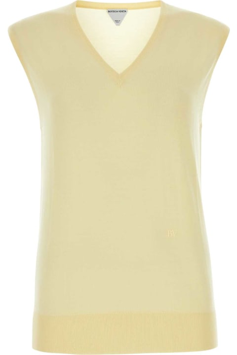 Homeware Bottega Veneta Pastel Yellow Cotton Blend Vest