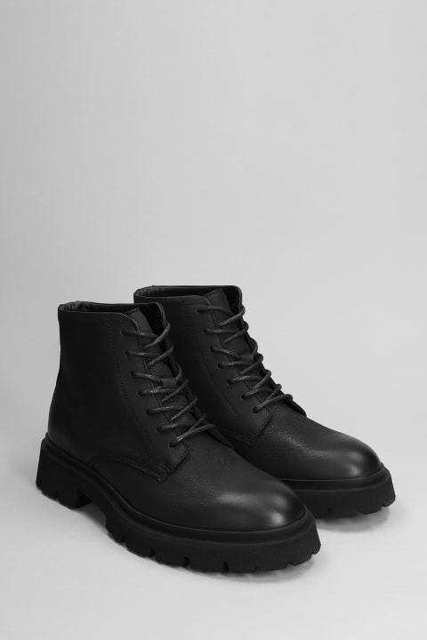 Boots for Men Copenhagen Lace Up Shoes In Black Leather