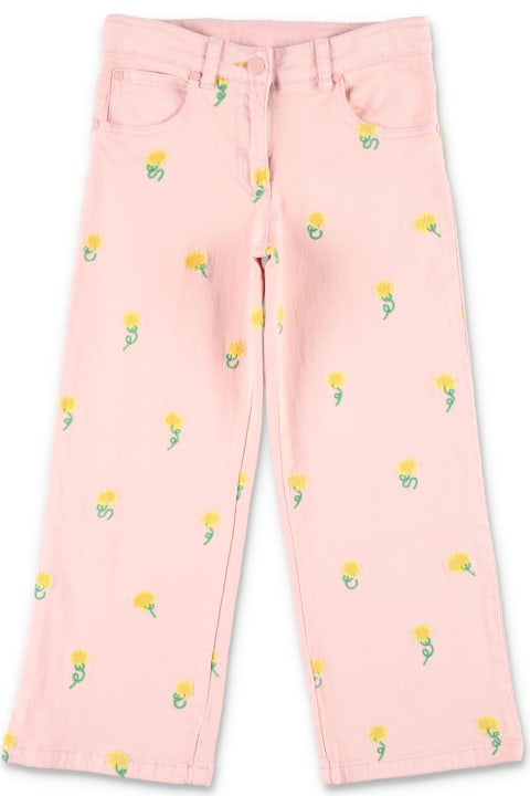 Stella McCartney Kids Stella McCartney Kids Sunflower Embroidery Denim Pants