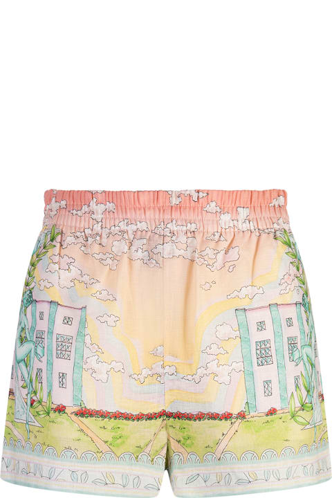 Casablanca سراويل طويلة وقصيرة لـ السيدات Casablanca Vase Linen Shorts