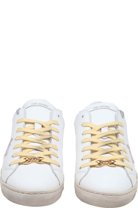 ウィメンズ AMA-BRANDのシューズ AMA-BRAND Sneakers In White Leather And Glicine