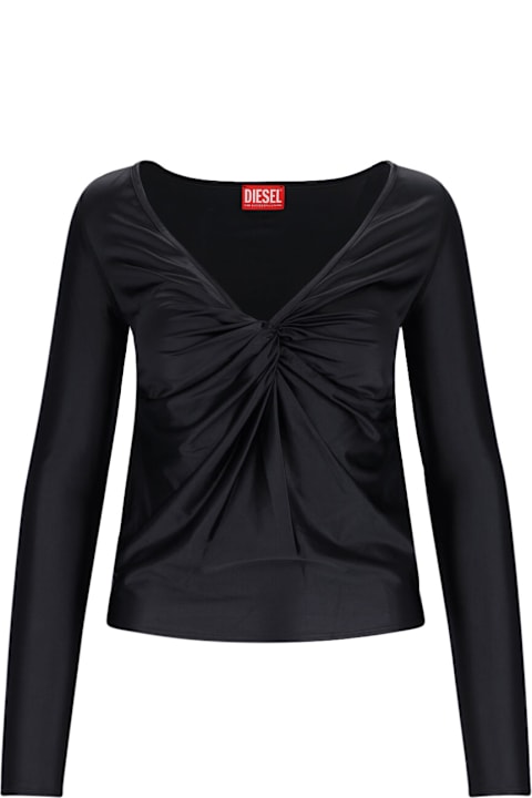 Diesel Topwear for Women Diesel 't-knot' V-neck Top