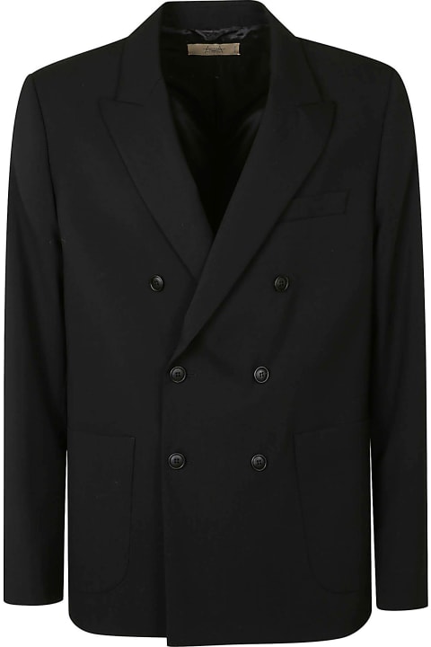 Maison Flaneur Coats & Jackets for Men Maison Flaneur Patched Pocket Double-breasted Formal Dinner Jacket