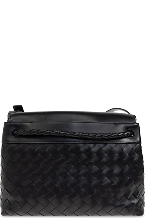 Bags for Men Bottega Veneta Black Leather Crossbody Bag
