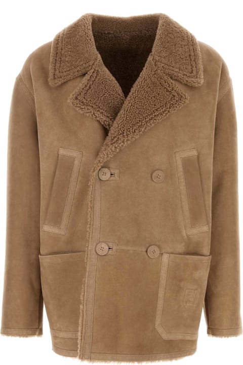 أدوات منزلية Fendi Camel Shearling Jacket