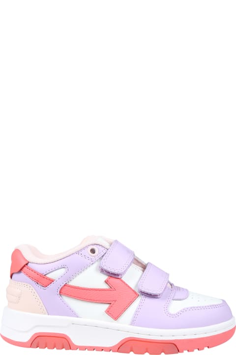 ガールズ シューズ Off-White Pink Sneakers For Girl With Arrows