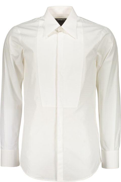 Dsquared2 Shirts for Men Dsquared2 Spread Collar Cotton Shirt