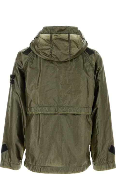 Stone Island Coats & Jackets for Men Stone Island Dark Green Polyester Jacket