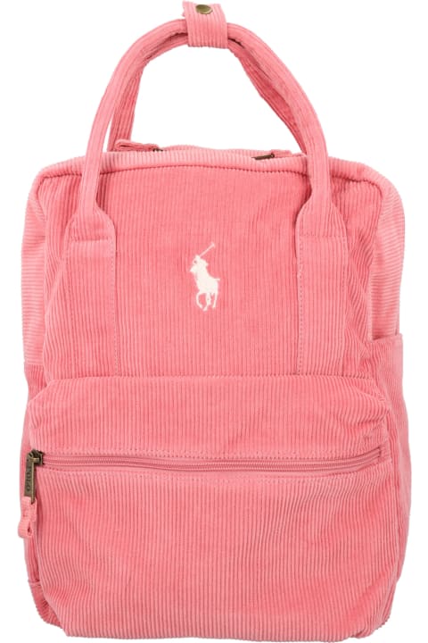 ガールズ Polo Ralph Laurenのアクセサリー＆ギフト Polo Ralph Lauren Big Pony Corduroy Backpack