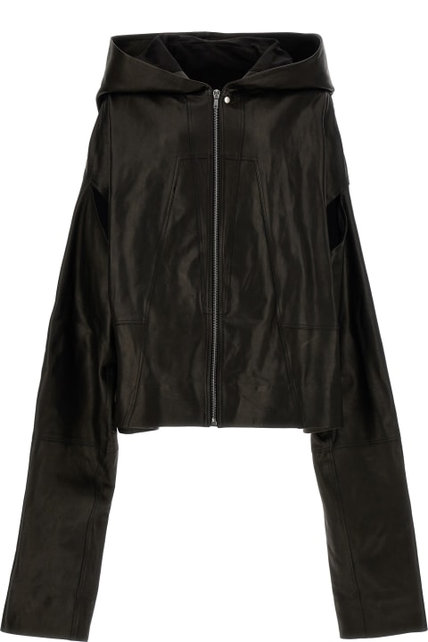 'flyproof Kaftan' Leather Jacket