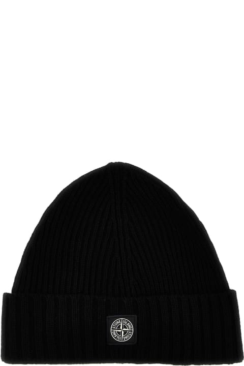 Stone Island Junior لـ Kids Stone Island Junior Logo Patch Beanie