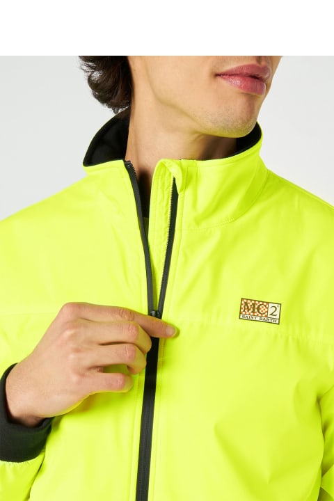 MC2 Saint Barth for Men MC2 Saint Barth Man Fluo Yellow Bomber Jacket With Furry Lining