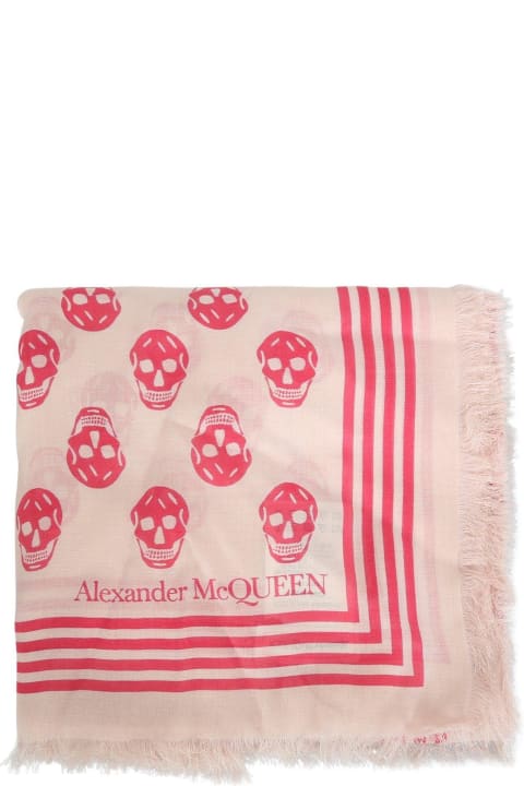 Alexander McQueen Scarves & Wraps for Women Alexander McQueen Biker Skull Scarf