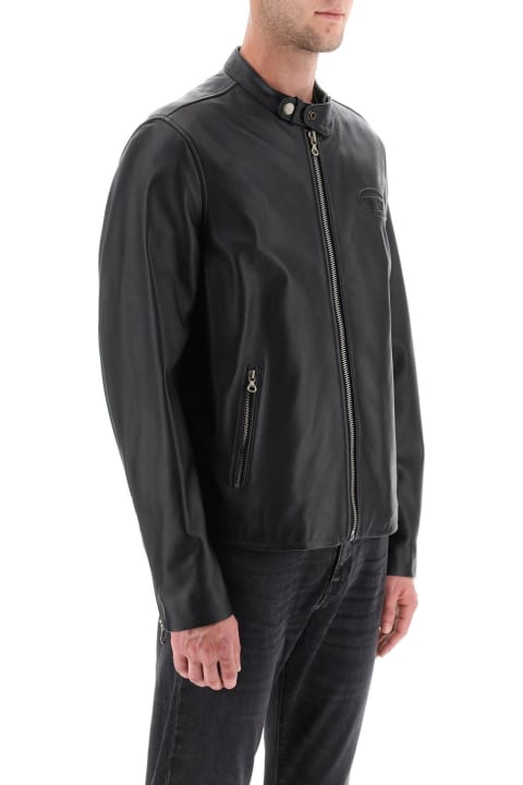 Diesel Coats & Jackets for Men Diesel L-metalo Leather Jacket