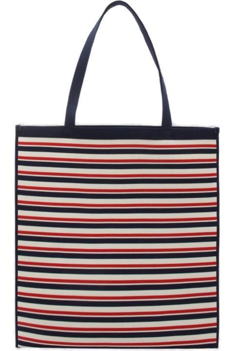 Marni Bags for Women Marni Striped Logo Patch Tote Bag