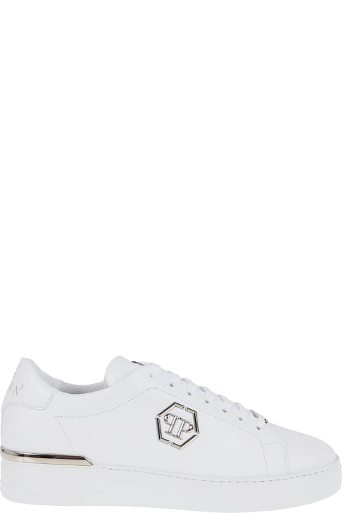 Homeware Philipp Plein Leather Lo-top Sneaker Hexagon