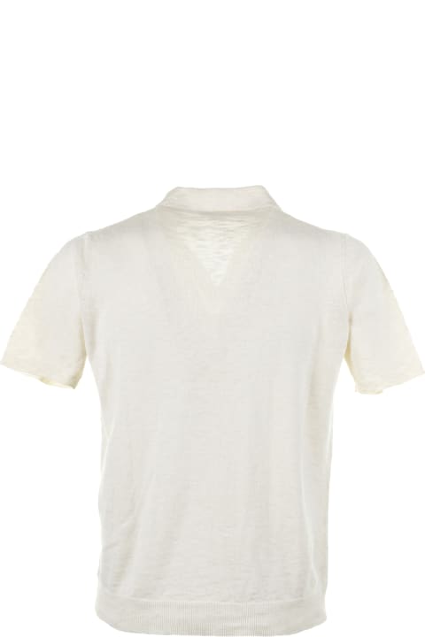 Seventy Topwear for Men Seventy White Short-sleeved Polo Shirt