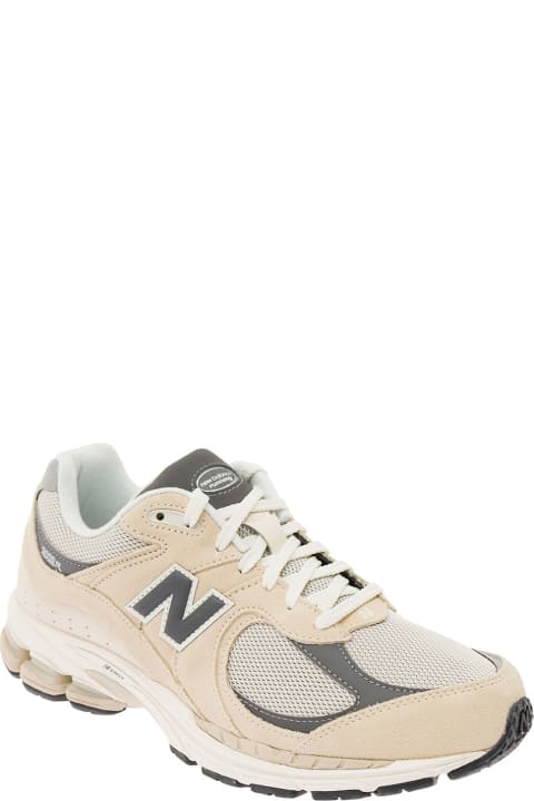 Fashion for Men New Balance '2002' Beige Low Top Sneakers With Logo Detail In Suede And Fabric Man
