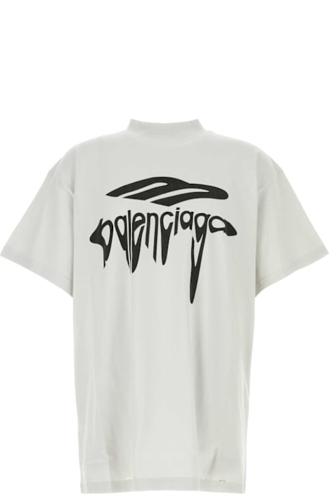 Topwear for Men Balenciaga Light Grey Cotton Oversize T-shirt