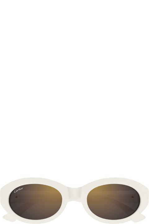 Cartier Eyewear لـ Kids Cartier Eyewear Cartier Ct0588s C De Cartier 005 White Grey Sunglasses