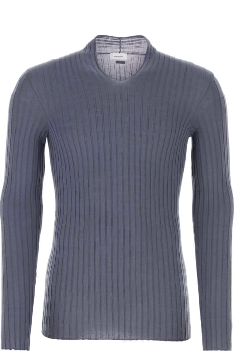 Ferragamo Sweaters for Men Ferragamo Graphite Virgin Wool Sweater