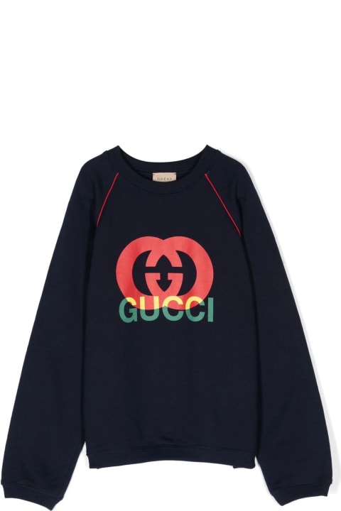 ボーイズ Gucciのニットウェア＆スウェットシャツ Gucci Gucci Kids Sweaters Blue