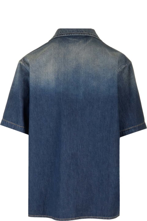 Shirts for Men Valentino Garavani Washed Chambray Bowling Shirt