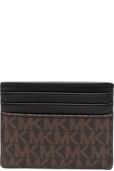 Wallets for Men Michael Kors Tall Card Holder With Greyson Logo