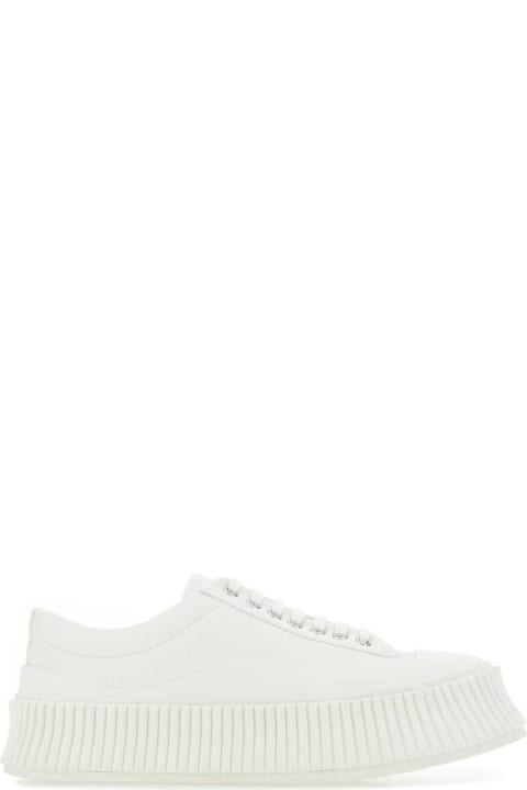 Fashion for Women Jil Sander White Canvas Sneakers