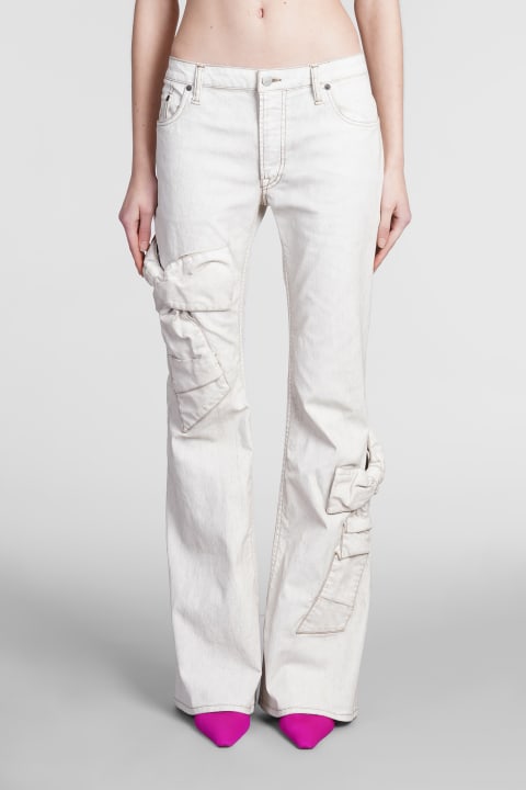 Jeans In White Cotton