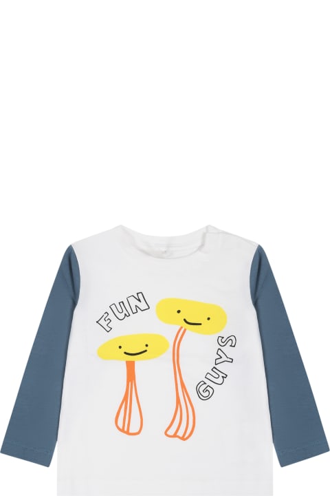 Stella McCartney Kids T-Shirts & Polo Shirts for Baby Girls Stella McCartney Kids White T-shirt For Baby Kids With Mushroom Print