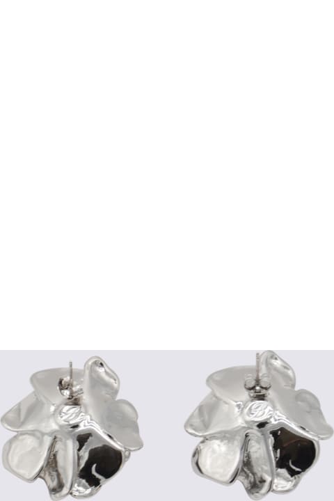 Blumarine Earrings for Women Blumarine Silver Metal Rose Earrings