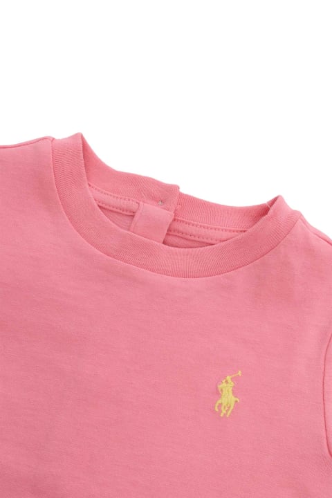 ベビーガールズ トップス Polo Ralph Lauren Pink T-shirt With Logo