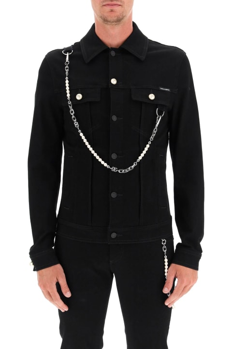 Dolce & Gabbana Coats & Jackets for Men Dolce & Gabbana Denim Jacket With Keychain