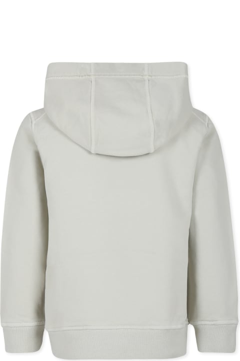 Stone Island for Girls Stone Island Ivory Sweatshirt For Boy With Logo